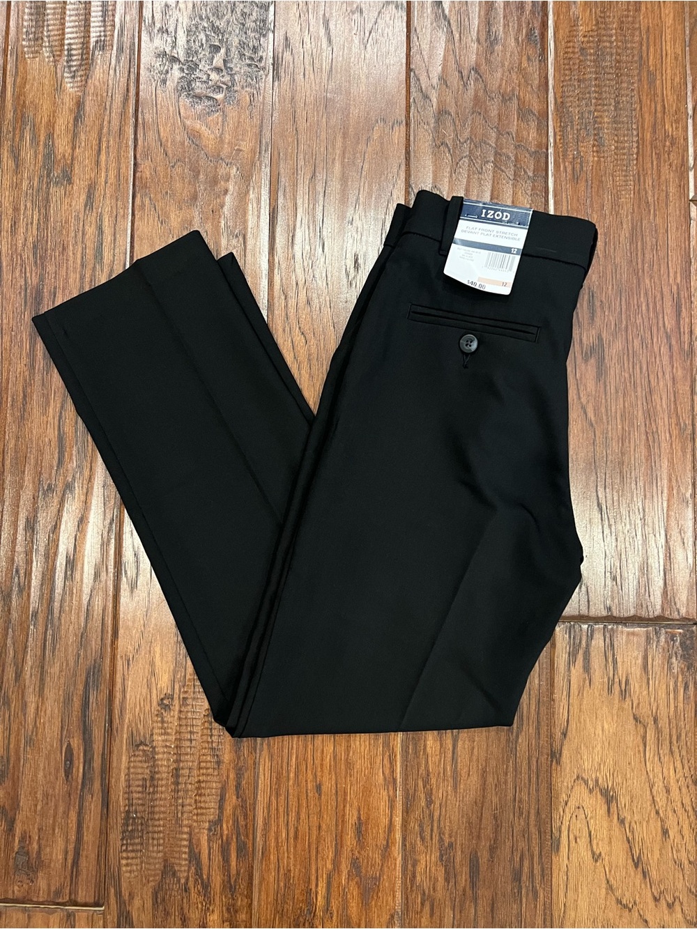 IZOD Black Boy’s Dress Pants - Tailored Look